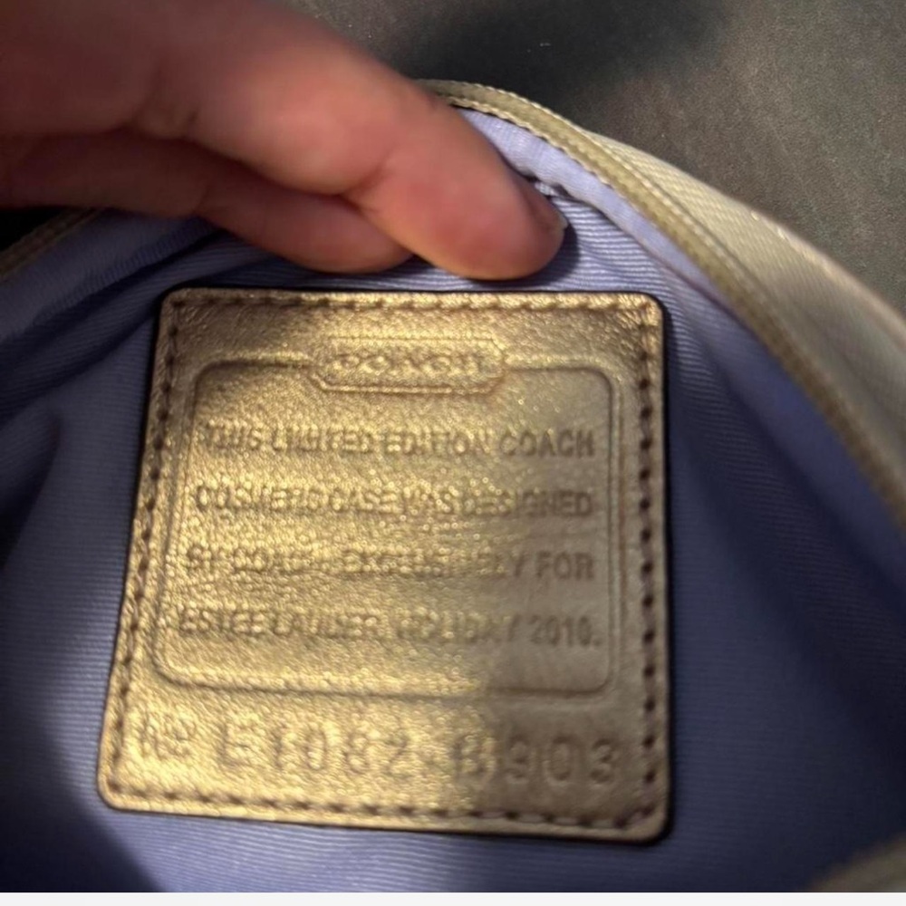 Coach Limited Edition Gold Pouch - Picture 3 of 5